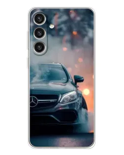 Чехол для Samsung Galaxy S25 Plus с картинкой «Mercedes — ночной город»