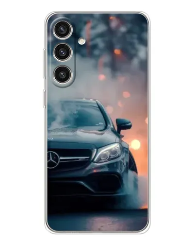 Чехол для Samsung Galaxy S25 Plus с картинкой «Mercedes — ночной город»
