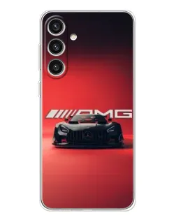 Чехол для Samsung Galaxy S25 Plus с картинкой «Mercedes AMG — красная линия»