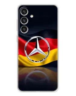 Чехол для Samsung Galaxy S25 Plus с картинкой «Mercedes — флаг Германии»