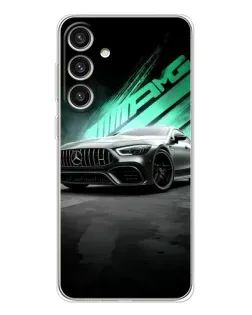 Чехол для Samsung Galaxy S25 Plus с картинкой «Темный Mercedes AMG»