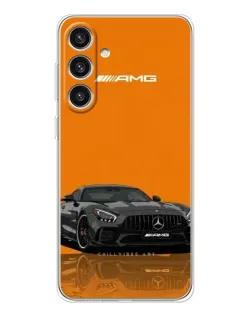 Чехол для Samsung Galaxy S25 Plus с картинкой «Оранжевый Mercedes AMG»
