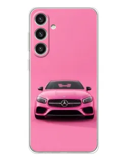 Чехол для Samsung Galaxy S25 Plus с картинкой «Розовый Mercedes AMG»