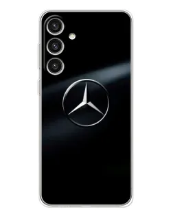 Чехол для Samsung Galaxy S25 Plus с картинкой «Mercedes на металле»
