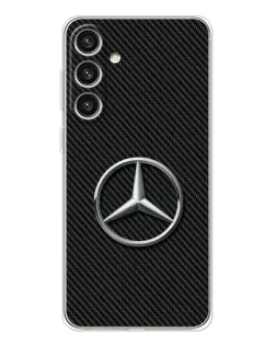 Чехол для Samsung Galaxy S25 Plus с картинкой «Карбоновый Mercedes стиль»