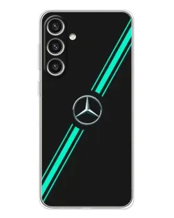 Чехол для Samsung Galaxy S25 Plus с картинкой «Спортивные линии Mercedes»