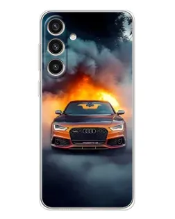Чохол для Samsung Galaxy S25 Plus з картинкою «Audi у вогняному диму» Чохол для Samsung Galaxy S25 Plus з картинкою «Audi у вогняному диму»