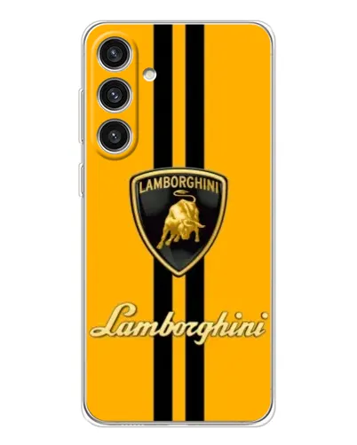 Чехол для Samsung Galaxy S25 Plus с картинкой «Lamborghini Stripe желтый»