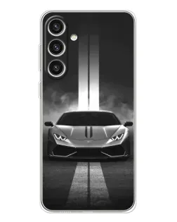 Чехол для Samsung Galaxy S25 Plus с картинкой «Lamborghini симметрия дорог» Чехол для Samsung Galaxy S25 Plus с картинкой «Lamborghini симметрия дорог»