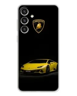 Чехол для Samsung Galaxy S25 Plus с картинкой «Lamborghini желтый акцент» Чехол для Samsung Galaxy S25 Plus с картинкой «Lamborghini желтый акцент»