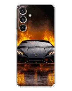 Чехол для Samsung Galaxy S25 Plus с картинкой «Lamborghini в огне» Чехол для Samsung Galaxy S25 Plus с картинкой «Lamborghini в огне»