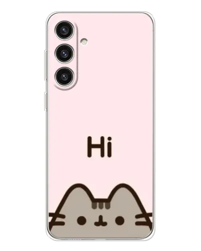 Чехол для Samsung Galaxy S25 Plus с картинкой «Пушин говорит Hi»