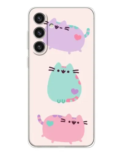 Чехол для Samsung Galaxy S25 Plus с картинкой «Pusheen трио»
