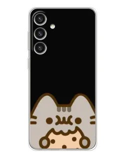 Чехол для Samsung Galaxy S25 Plus с картинкой «Пушин на черном»