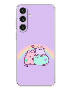 Чехол для Samsung Galaxy S25 Plus с картинкой «Радужные Пушины»