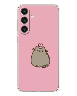Чехол для Samsung Galaxy S25 Plus с картинкой «Pusheen сердце»