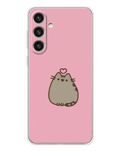 Чехол для Samsung Galaxy S25 Plus с картинкой «Pusheen сердце»