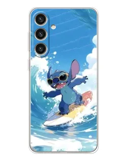 Чехол для Samsung Galaxy S25 Plus с картинкой «Стич на волне»