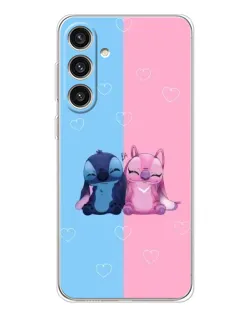 Чехол для Samsung Galaxy S25 Plus с картинкой «Stitch и Angel Love»