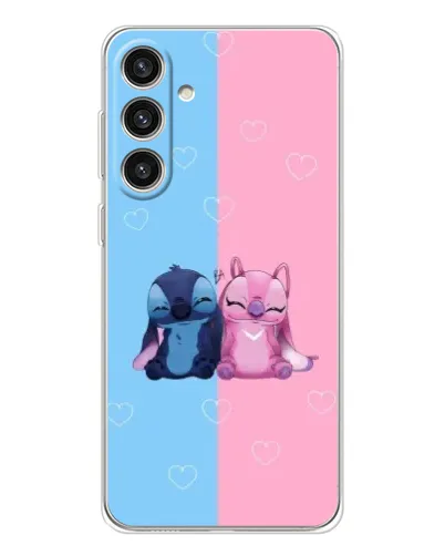 Чехол для Samsung Galaxy S25 Plus с картинкой «Stitch и Angel Love»