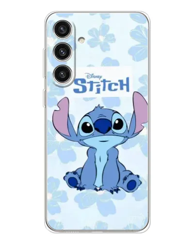 Чехол для Samsung Galaxy S25 Plus с картинкой «Stitch среди цветов»