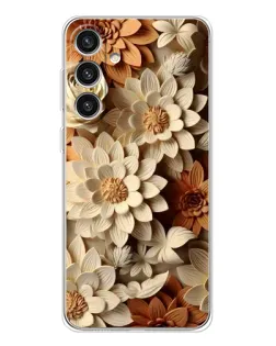 Чехол для Samsung Galaxy S25 Plus с картинкой «Бежевый флористический декор»