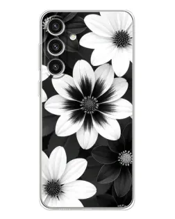 Чехол для Samsung Galaxy S25 Plus с картинкой «Монохромные астры»