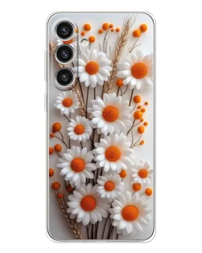 Чехол для Samsung Galaxy S25 Plus с картинкой «Белые сухоцветы»