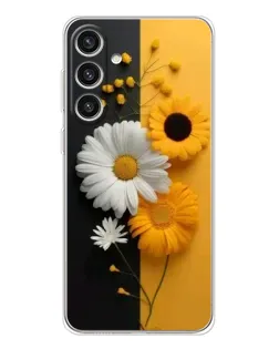 Чехол для Samsung Galaxy S25 Plus с картинкой «Подсолнух и ромашка»