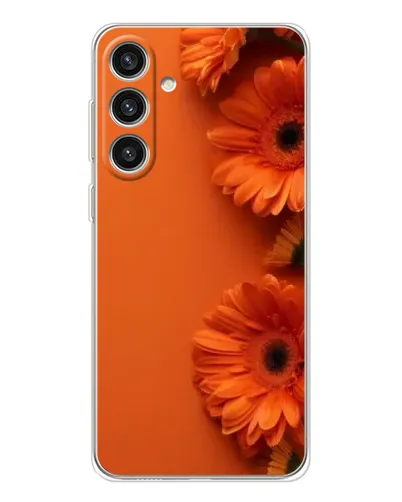 Чехол для Samsung Galaxy S25 Plus с картинкой «Оранжевые герберы»
