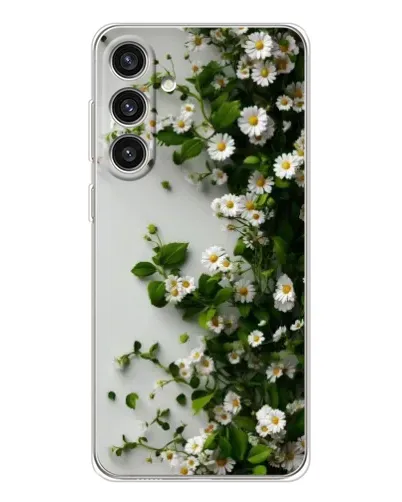 Чехол для Samsung Galaxy S25 Plus с картинкой «Ветка мелких белых цветов»