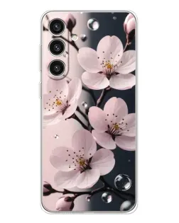 Чехол для Samsung Galaxy S25 Plus с картинкой «Нежная сакура и капли»