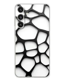 Чохол для Samsung Galaxy S25 Plus з картинкою «Біла об'ємна сітка» Чохол для Samsung Galaxy S25 Plus з картинкою «Біла об'ємна сітка»