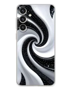 Чохол для Samsung Galaxy S25 Plus з картинкою «Чорно-біла спіраль» Чохол для Samsung Galaxy S25 Plus з картинкою «Чорно-біла спіраль»