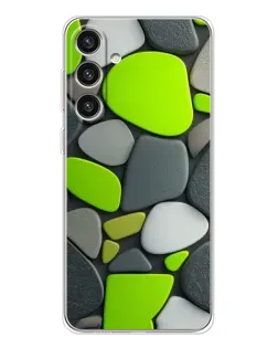 Чохол для Samsung Galaxy S25 Plus з картинкою «Яскрава неонова галька»