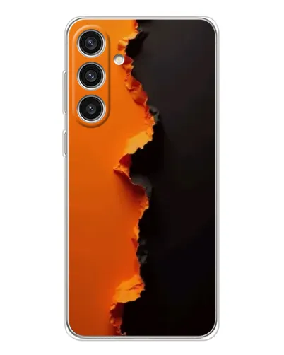 Чохол для Samsung Galaxy S25 Plus з картинкою «Помаранчевий розлом» Чохол для Samsung Galaxy S25 Plus з картинкою «Помаранчевий розлом»