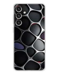 Чохол для Samsung Galaxy S25 Plus з картинкою «Об'ємна темна решітка»