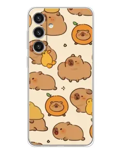 Чехол для Samsung Galaxy S25 Plus с картинкой «Капибары с апельсинами»