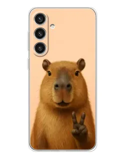 Чехол для Samsung Galaxy S25 Plus с картинкой «Капибара виктория»