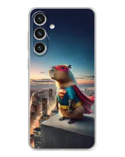 Чехол для Samsung Galaxy S25 Plus с картинкой «Капи-мен супергерой»