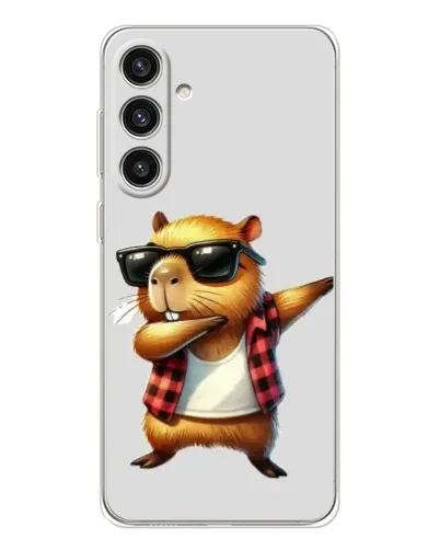 Чехол для Samsung Galaxy S25 Plus с картинкой «Капибара рэпер даб»