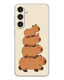 Чехол для Samsung Galaxy S25 Plus с картинкой «Башня из капибар»
