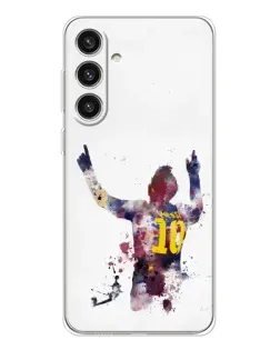Чехол для Samsung Galaxy S25 Plus с картинкой «Акварельный Месси Барселона»