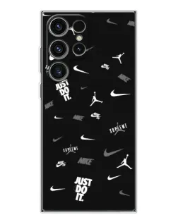 Чехол для Samsung Galaxy S25 Ultra с картинкой «Nike Black Pattern» Чехол для Samsung Galaxy S25 Ultra с картинкой «Nike Black Pattern»