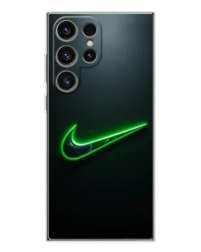 Чехол для Samsung Galaxy S25 Ultra с картинкой «Неоновый контур Nike»