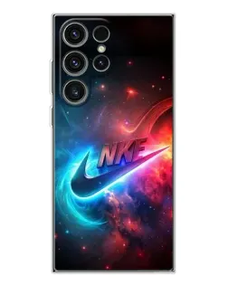 Чехол для Samsung Galaxy S25 Ultra с картинкой «Огненный логотип Nike»