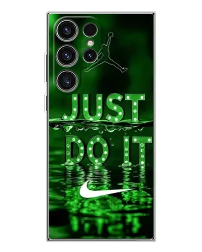 Чехол для Samsung Galaxy S25 Ultra с картинкой «Зеленый неоновый Nike»