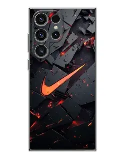 Чехол для Samsung Galaxy S25 Ultra с картинкой «Nike — эффект разломов»