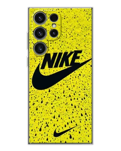 Чехол для Samsung Galaxy S25 Ultra с картинкой «Желтый текстурный Nike»