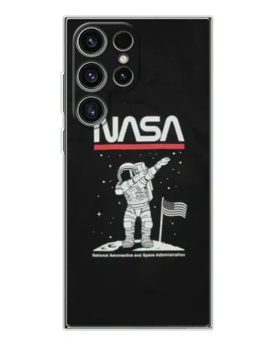 Чехол для Samsung Galaxy S25 Ultra с картинкой «NASA — шагаем по Луне»